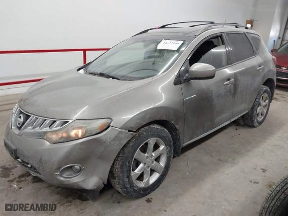 2009 Nissan Murano SL with VIN JN8AZ18W99W101481, listed as a IAAI auction lot 41633906 with 240,102 mi miles. Bid and sale history available at carsss.com. Image 2.