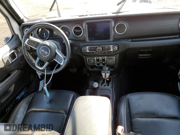 2021 Jeep Wrangler Unlimited Sahara with VIN 1C4JJXP64MW762819, listed as a Copart auction lot 49796845 with 76,543 mi miles and Salvage Title. Bid and sale history available at DreamBid. Image 8.