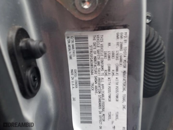 2015 Toyota Tundra 4WD Truck LTD with VIN 5TFHW5F12FX452093, listed as a Copart auction lot 44060665 with 105,803 mi miles and Salvage Title. Bid and sale history available at carsss.com. Image 10.