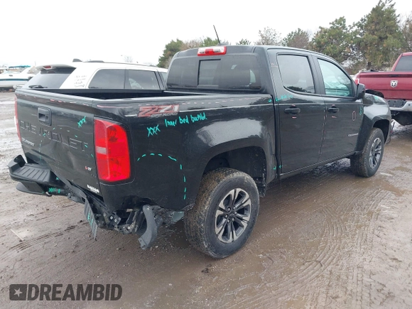 2021 Chevrolet Colorado 4WD Z71 with VIN 1GCGTDEN7M1282445, listed as a IAAI auction lot 41737419 with 27,187 mi miles and . Bid and sale history available at DreamBid. Image 4.