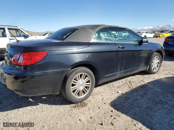 2008 Chrysler Sebring LX with VIN 1C3LC45K08N100365, listed as a Copart auction lot 46800845 with 0 mi miles and Salvage Title. Bid and sale history available at carsss.com. Image 3.