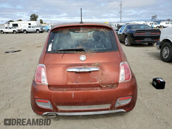 2012 FIAT 500 Sport with VIN 3C3CFFBR6CT102988, listed as a Copart auction lot 60181465 with 132,512 mi miles and Clean title. Bid and sale history available at DreamBid. Image 6.