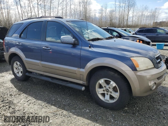 2005 Kia Sorento LX with VIN KNDJC733855450130, listed as a Copart auction lot 48967665 with 57,831 mi miles and Clean Title. Bid and sale history available at DreamBid. Image 4.