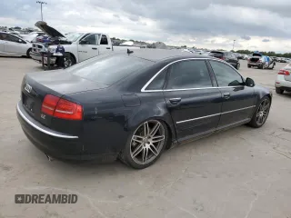 2008 Audi A8 L 4.2L with VIN WAUMV94E38N008960, listed as a Copart auction lot 71106524 with 0 mi miles and Salvage Title. Bid and sale history available at carsss.com. Image 3.