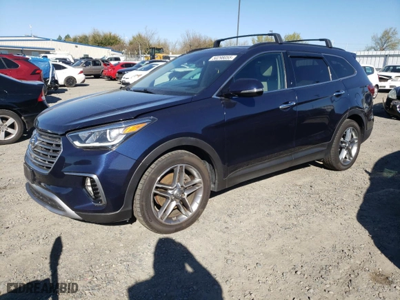 2017 Hyundai Santa Fe Limited Ultimate with VIN KM8SRDHFXHU190114, listed as a Copart auction lot 50298055 with 119,679 mi miles and Salvage Title. Bid and sale history available at carsss.com. Image 1.