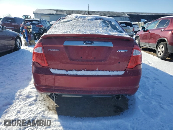2010 Ford Fusion SPORT with VIN 3FAHP0KC6AR201723, listed as a Copart auction lot 43607855 with 0 mi miles and Clean Title. Bid and sale history available at carsss.com. Image 6.