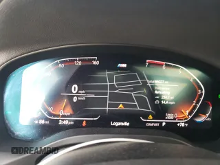 2020 BMW X4 xDrive30i with VIN 5UX2V1C06L9B44021, listed as a Copart auction lot 43767425 with 55,327 mi miles and Salvage Title. Bid and sale history available at carsss.com. Image 9.