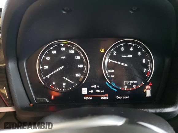 2020 BMW X1 xDrive28i with VIN WBXJG9C05L5R40935, listed as a Copart auction lot 47145335 with 46,554 mi miles and Salvage Title. Bid and sale history available at carsss.com. Image 9.