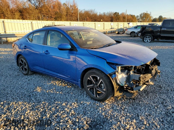 2024 Nissan Sentra SV with VIN 3N1AB8CV5RY219045, listed as a Copart auction lot 82985004 with 25,198 mi miles and Salvage Title. Bid and sale history available at carsss.com. Image 4.