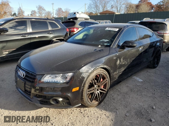2014 Audi S7 Prestige with VIN WAUW2AFC2EN034654, listed as a Copart auction lot 76705853 with 90,513 mi miles and Salvage Title. Bid and sale history available at carsss.com. Image 1.
