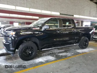 2020 Chevrolet Silverado 1500 Custom Trail Boss with VIN 1GCPYCEFXLZ206321, listed as a Copart auction lot 41848515 with 122,117 mi miles and Salvage Title. Bid and sale history available at DreamBid. Image 1.