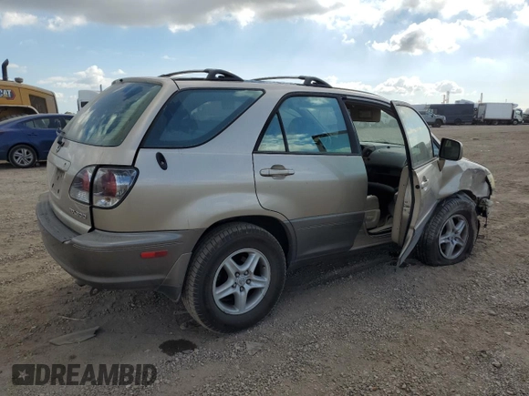 2001 Lexus RX 300 with VIN JTJGF10U410090158, listed as a Copart auction lot 77817154 with 130,583 mi miles and Salvage Title. Bid and sale history available at carsss.com. Image 3.