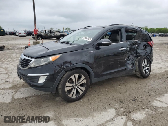 2013 Kia Sportage EX with VIN KNDPCCA20D7367081, listed as a Copart auction lot 57668845 with 116,137 mi miles and Salvage title. Bid and sale history available at DreamBid. Image 1.