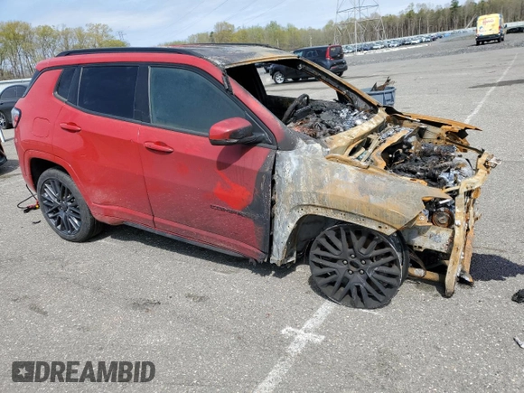 2023 Jeep Compass (RED) Edition with VIN 3C4NJDCN7PT527581, listed as a Copart auction lot 53448295 with Not Provided miles and Non Repairable. Bid and sale history available at carsss.com. Image 4.