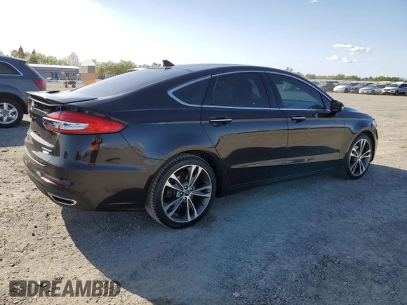 2019 Ford Fusion Titanium with VIN 3FA6P0D94KR205165, listed as a Copart auction lot 51829545 with 119,692 mi miles and Clean Title. Bid and sale history available at carsss.com. Image 3.