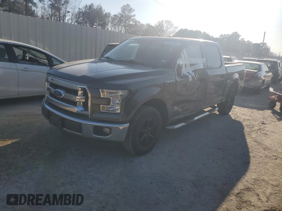 2015 Ford F-150 XL with VIN 1FTEW1CF6FKD44617, listed as a Copart auction lot 48336505 with 124,100 mi miles and Salvage Title. Bid and sale history available at carsss.com. Image 1.