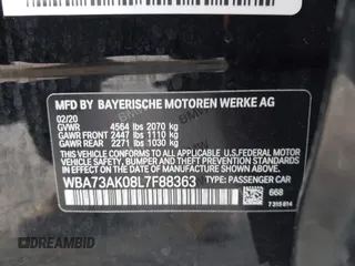 2020 BMW 2 Series 228i xDrive with VIN WBA73AK08L7F88363, listed as a IAAI auction lot 41617102 with 40,469 mi miles. Bid and sale history available at carsss.com. Image 9.