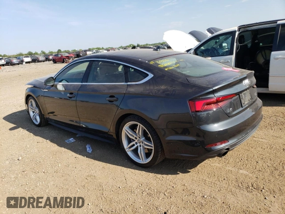 2018 Audi A5 Sportback Premium Plus with VIN WAUENCF57JA135769, listed as a Copart auction lot 55371443 with 44,353 mi miles. Bid and sale history available at carsss.com. Image 2.