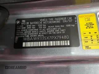 2007 BMW 3 Series 328i с VIN WBAWR335X7PX79480, выставлен на аукционе Copart как лот 83006784 с пробегом 139 645 миль миль и Списание • Salvage title. История ставок и продаж доступна на DreamBid. Изображение 14.