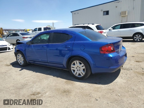 2012 Dodge Avenger SE with VIN 1C3CDZAG8CN327579, listed as a Copart auction lot 53384145 with 123,356 mi miles and Salvage Title. Bid and sale history available at DreamBid. Image 2.