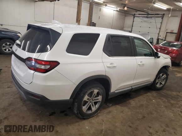 2023 Honda Pilot EX-L 7 Passenger with VIN 5FNYG1H57PB043377, listed as a Copart auction lot 43506005 with 0 mi miles and Salvage Title. Bid and sale history available at carsss.com. Image 3.