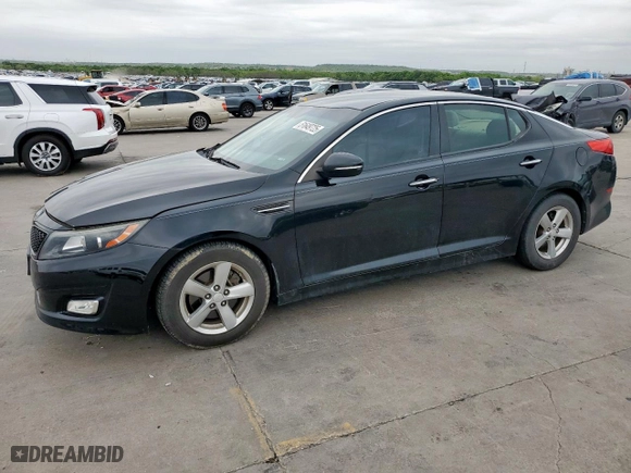 2015 Kia Optima LX with VIN 5XXGM4A7XFG401777, listed as a Copart auction lot 51649725 with 133,512 mi miles and Salvage Title. Bid and sale history available at carsss.com. Image 1.