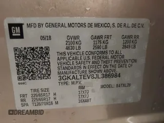 2018 GMC Terrain SLE z VIN 3GKALTEV8JL386984, wystawiony jako IAAI lot #41815320 z przebiegiem 67 230 mil mil oraz . Historia ofert i sprzedaży dostępna na DreamBid. Obrazek 9.
