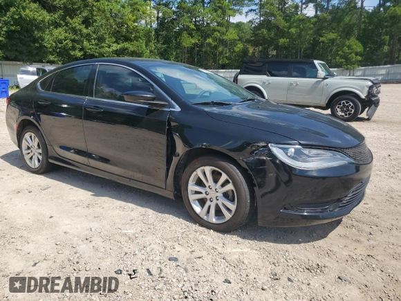 2015 Chrysler 200 Limited with VIN 1C3CCCAB2FN652883, listed as a Copart auction lot 65592955 with 165,709 mi miles and Salvage title. Bid and sale history available at DreamBid. Image 4.