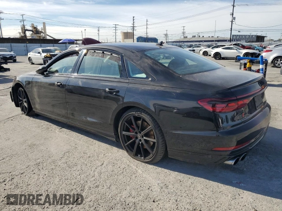2022 Audi S8 with VIN WAULSAF84NN000519, listed as a Copart auction lot 47127135 with 30,032 mi miles and Salvage Title. Bid and sale history available at DreamBid. Image 2.
