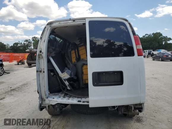 2017 Chevrolet Express Passenger LT with VIN 1GAZGPFG2H1180404, listed as a Copart auction lot 56962715 with 89,706 mi miles and Salvage title. Bid and sale history available at DreamBid. Image 6.