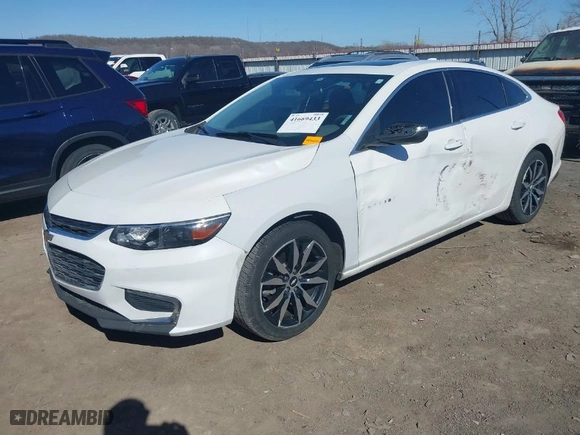 2016 Chevrolet Malibu LT with VIN 1G1ZE5STXGF257230, listed as a IAAI auction lot 41669433 with 132,333 mi miles. Bid and sale history available at carsss.com. Image 2.