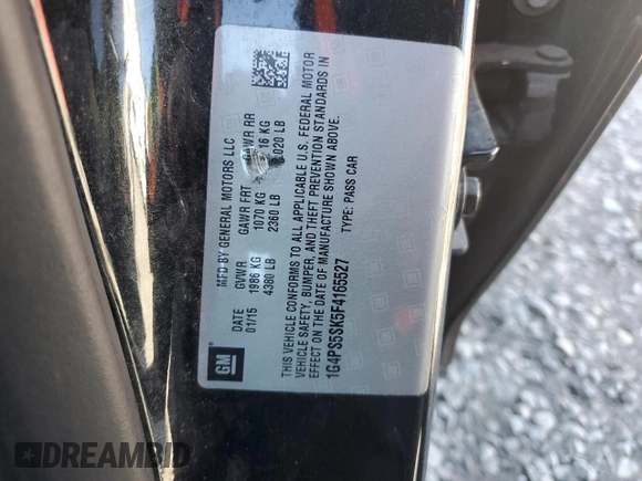 2015 Buick Verano Group z VIN 1G4PS5SK5F4165527, wystawiony jako Copart lot #47879315 z przebiegiem 114 562 mil mil oraz Szkoda całkowita • Salvage title. Historia ofert i sprzedaży dostępna na DreamBid. Obrazek 12.