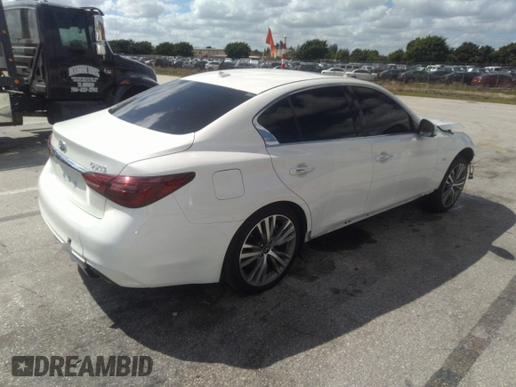 2018 Infiniti Q50 Luxe with VIN JN1EV7AP5JM363984, listed as a IAAI auction lot 42397186 with 33,113 mi miles and . Bid and sale history available at DreamBid. Image 4.