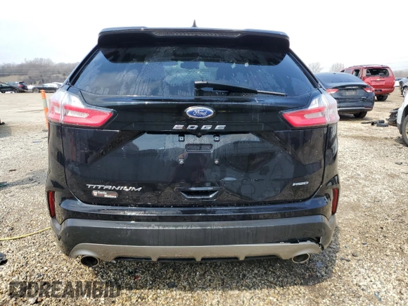 2022 Ford Edge Titanium with VIN 2FMPK4K91NBA74220, listed as a Copart auction lot 52184665 with 9,391 mi miles and Salvage Title. Bid and sale history available at carsss.com. Image 6.