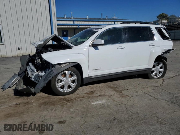 2017 GMC Terrain SLE z VIN 2GKALNEKXH6197737, wystawiony jako Copart lot #48365645 z przebiegiem Nie podano mil oraz Szkoda całkowita • Salvage title. Historia ofert i sprzedaży dostępna na DreamBid. Obrazek 1.