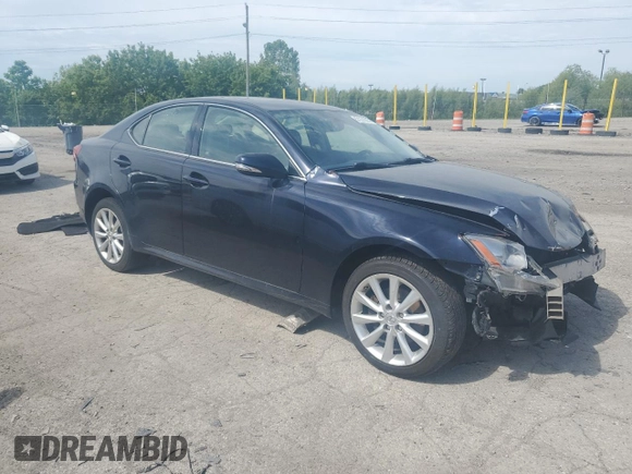 2010 Lexus IS 250 with VIN JTHCF5C21A5041066, listed as a Copart auction lot 57221695 with 256,419 mi miles and Salvage title. Bid and sale history available at DreamBid. Image 4.