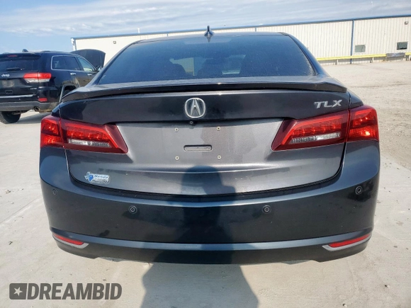 2015 Acura TLX Advance with VIN 19UUB2F77FA000352, listed as a Copart auction lot 60618585 with 95,205 mi miles and Salvage title. Bid and sale history available at DreamBid. Image 6.
