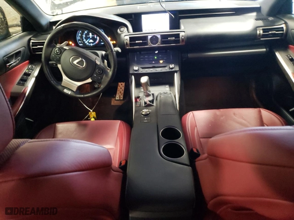 2016 Lexus IS 350 with VIN JTHCE1D26G5011600, listed as a Copart auction lot 46909145 with 54,936 mi miles and Salvage Title. Bid and sale history available at carsss.com. Image 8.