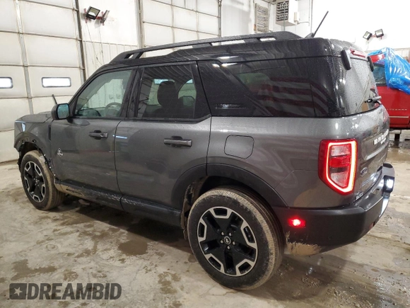 2024 Ford Bronco Sport Outer Banks with VIN 3FMCR9C6XRRF25857, listed as a Copart auction lot 51911225 with 9,073 mi miles and Salvage title. Bid and sale history available at DreamBid. Image 2.