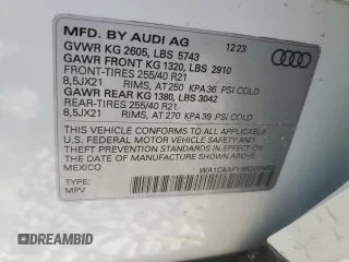 2024 Audi SQ5 Prestige with VIN WA1C4AFY9R2055613, listed as a Copart auction lot 65824194 with 7,941 mi miles and Salvage Title. Bid and sale history available at DreamBid. Image 13.