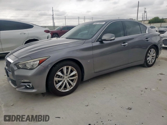 2015 Infiniti Q50 Sport with VIN JN1BV7AP1FM331043, listed as a Copart auction lot 60319895 with 150,645 mi miles and Salvage title. Bid and sale history available at DreamBid. Image 1.
