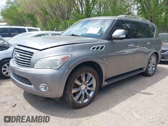 2014 Infiniti QX80 with VIN JN8AZ2NE4E9064351, listed as a IAAI auction lot 42123639 with 164,540 mi miles. Bid and sale history available at carsss.com. Image 19.