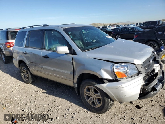 2005 Honda Pilot EX-L with VIN 5FNYF18675B000151, listed as a Copart auction lot 54762145 with 154,082 mi miles and Salvage Title. Bid and sale history available at DreamBid. Image 4.