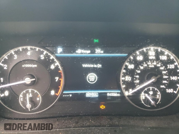 2018 Genesis G90 Ultimate with VIN KMHG54JH6JU040553, listed as a Copart auction lot 50723175 with 86,334 mi miles and Salvage Title. Bid and sale history available at carsss.com. Image 9.