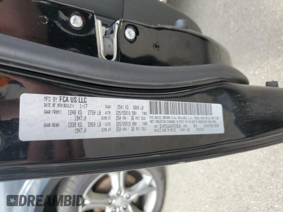 2017 Dodge Journey Crossroad Plus with VIN 3C4PDDGGXHT578201, listed as a Copart auction lot 47248924 with 81,357 mi miles and Salvage title. Bid and sale history available at DreamBid. Image 15.