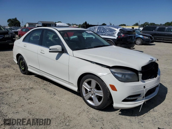 2011 Mercedes-Benz C 300 Sport with VIN WDDGF5EB4BA512612, listed as a Copart auction lot 61852515 with Not provided miles and Salvage title. Bid and sale history available at DreamBid. Image 4.