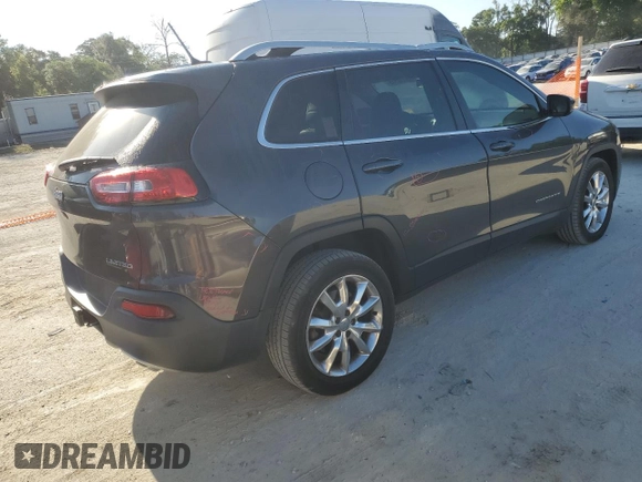 2014 Jeep Cherokee Limited with VIN 1C4PJLDS8EW318994, listed as a Copart auction lot 53450115 with 89,476 mi miles and Salvage Title. Bid and sale history available at carsss.com. Image 3.