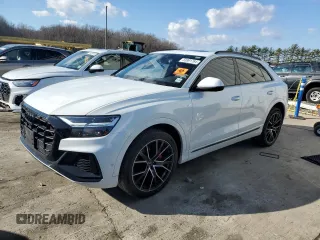 2021 Audi Q8 Premium Plus with VIN WA1EVAF16MD014460, listed as a Copart auction lot 83991764 with 53,464 mi miles and Salvage Title. Bid and sale history available at carsss.com. Image 1.