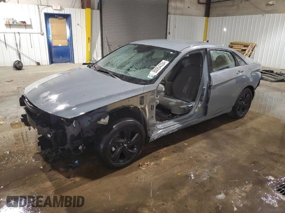 2021 Hyundai Elantra SEL with VIN KMHLS4AG6MU068792, listed as a Copart auction lot 80954334 with 43,644 mi miles and Salvage Title. Bid and sale history available at carsss.com. Image 1.