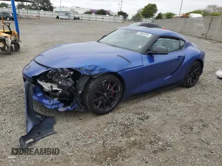 2023 Toyota Supra 3.0 with VIN WZ1DB0G0XPW054223, listed as a Copart auction lot 55860385 with Not provided miles and Salvage title. Bid and sale history available at DreamBid. Image 1.